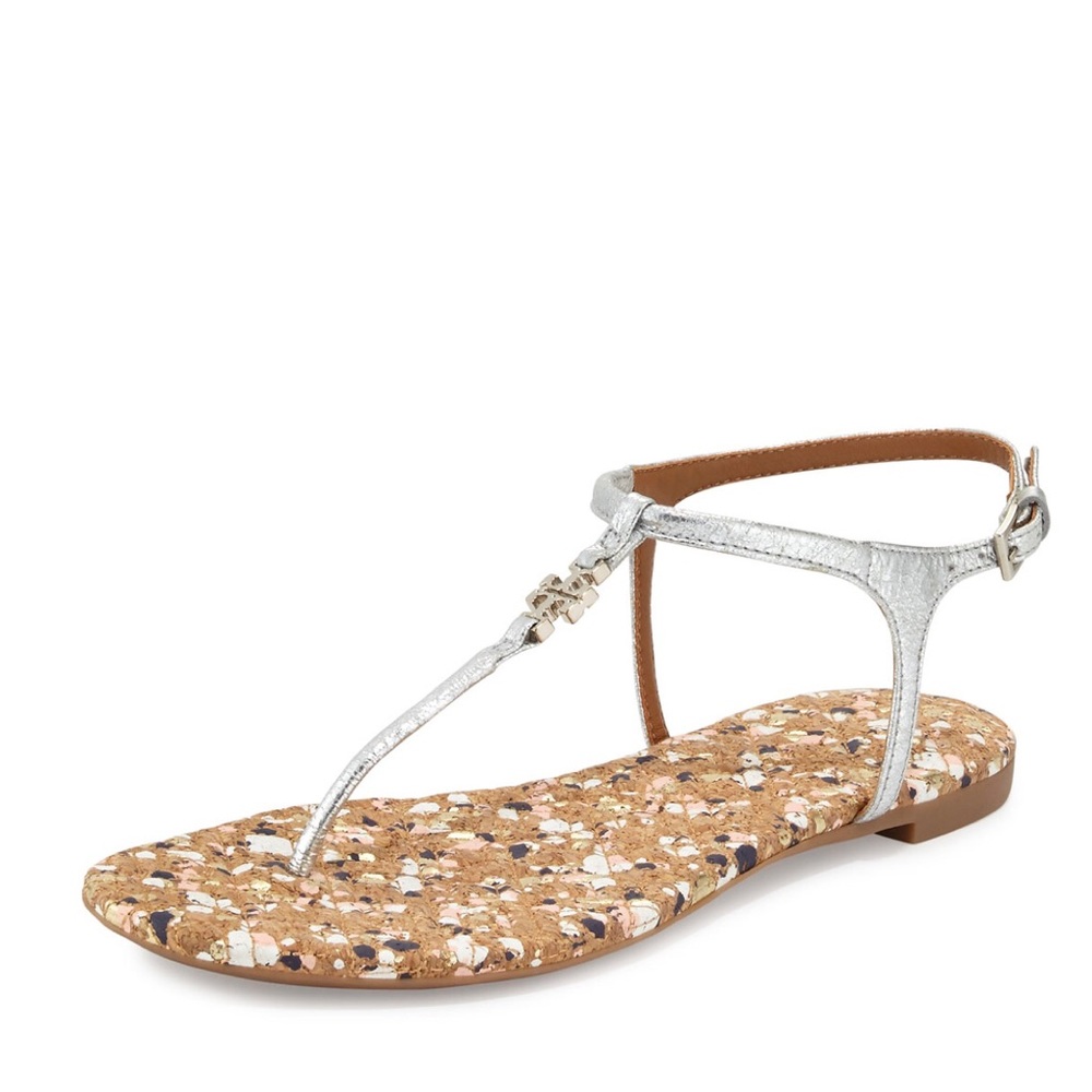 EUC Tory Burch cork confetti sandals, size 8